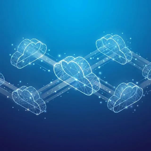 Decorative cloud and data center themed background for TeraCloudz hero section